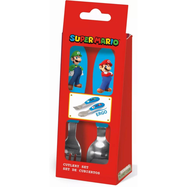 Super Mario Brothers metalen ergonomische bestekset - 2 stuks